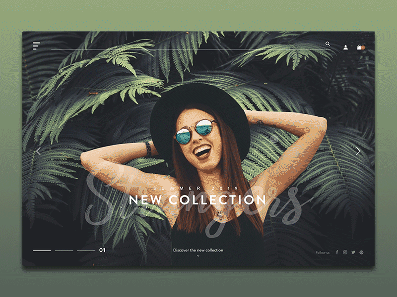 Strangers clothes shop ecommerce interface ui ux web interface