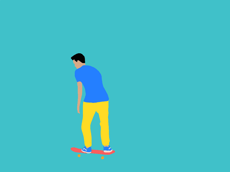 T R I C K S 2d animation design skater