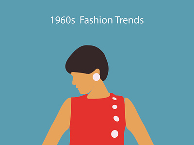 Trends 60s fashion illustration model style trends vector