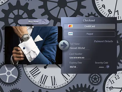 DailyUI 002 - Credit Card Checkout buy now card checkout clocks credit credit card credit card checkout dailui daily 002 daily 100 challenge dailyui 002 grey payment payment form payment method photoshop rolex ui ui design watch