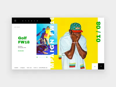 Studio portfolio homepage agency branding clothes design fashion homepage ui uidesign ux webdeisgn webdesign