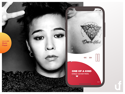 Music Player - Daily UI 009 big bang daily 100 challenge dailyui design kpop tatoo ui uidesign userinterface userinterfacedesign ux