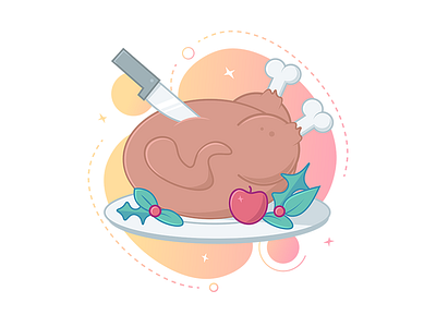 Turkey Heaven dinner download eat feast holiday icon november thanksgiving turkey vector