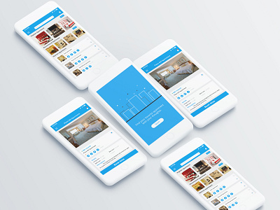 Room Booking App free files illustration inspiration inspirational layout mobile app mock ups room booking ui design ui kit