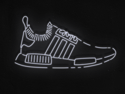 NMD Neon Illustration adidas adobe illustrator california illustration illustrator los angeles losangeles neon light photoshop reference photo sneaker sneakerhead storyboard storyboards video art wip work in progress