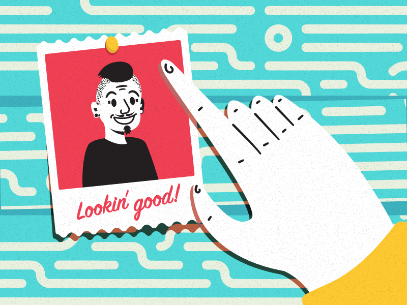 Retro Steve design fun funny gif goofy grunge hand handy illustration