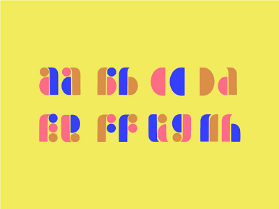 A - H bauhaus font font design lettering retro typeface typeface design typography vintage