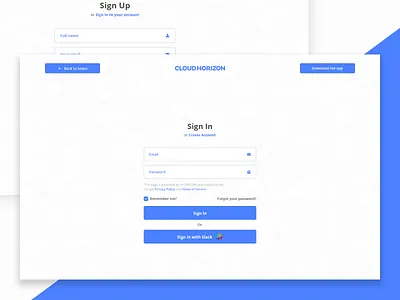 Sign In & Sign Up Form Design for Web App 🙏 app clean design logo product redesign ui ux web