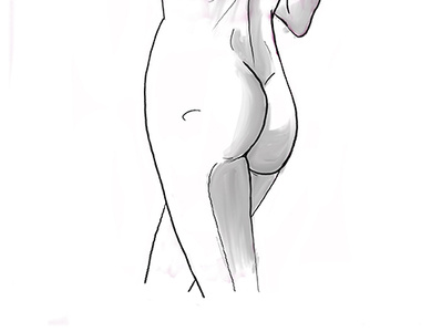 Deep White ! digital illustration drawing girl illustration lineart naked sketch sketchbookpro woman