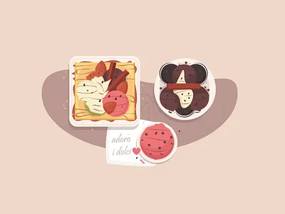 Dessert adobe illustrator chocolate cream delicious design dessert drink food ice cream illustration illustrator love oreo strawberry sweet vanilla vector