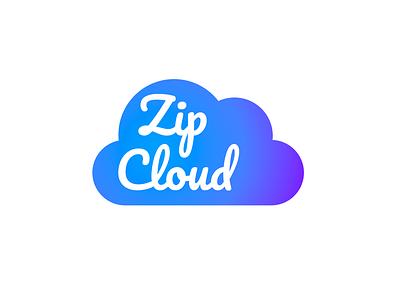 Logo Design Challenge (Day 14) - Cloud Computing (Zip Cloud) cloud illustration cloud logo cloud logo design daily logo daily logo challenge daily logo design logo consept logo design branding typography