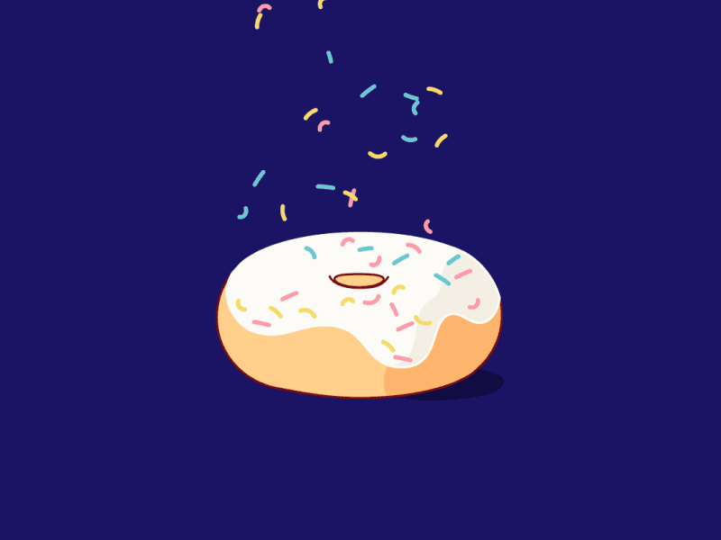 Fucking Love Sprinkles after effects animation burnt toast creative deborah sovierzoski deeski deeski videos donut hundreds and thousands icing illustration mograph sprinkles sweet sweet treat