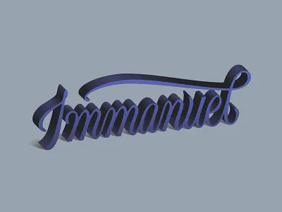 2018 Advent 02 advent christmas custom lettering immanuel lettering shadow lettering shadow type