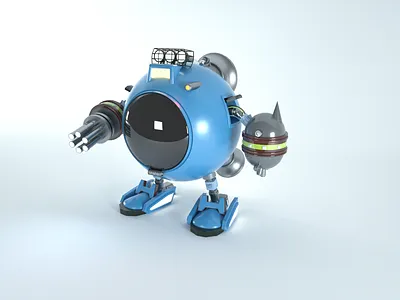 DAY-008 3d c4d mech oc octane robot
