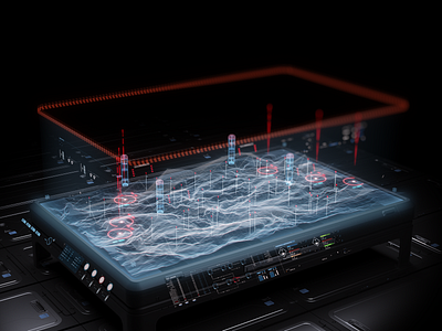 Holo_map after effects c4d cinema 4d design flat fui hud illustration illustrator octane octanerender ui ux vector