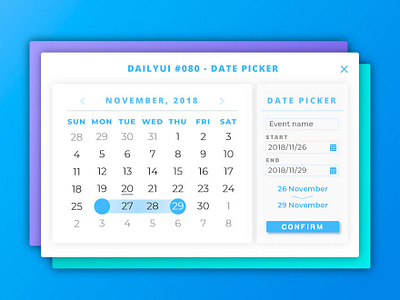 DailyUI #080 - Date Picker dailyui dailyui 080 dailyui challenge date picker ui uiux ux web