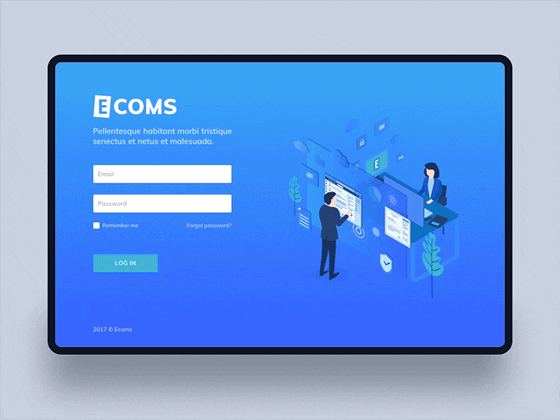 Login Page concept animation concept login page ui ux web