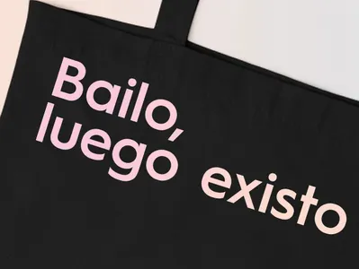 Ballet ballet black branding gradient logo logomark logomarks pastel quote tote bag totebag