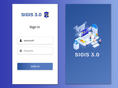 Surabaya Integrated Geographic Information System android clean app design design government illustration isometric login mobile splash screen ui design