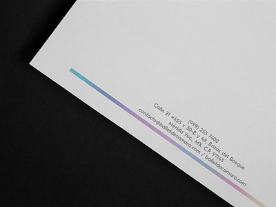 Ballet Letterhead ballet branding holographic logo logomark multicolored stationery