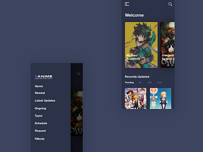 9Anime redesign Day 3 anime app design daily challange daily ui challange design ui ui design ux ui ux ui design