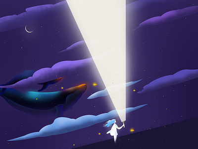 Dream starry sky illustrations