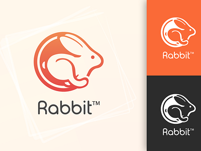 Logo for delivery service branding delivery food food app icons identity illustration logo logo design logo identity logotype orange rabbit ui ux visual art