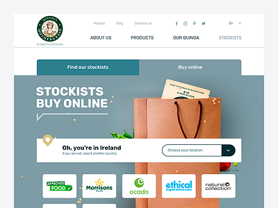 Quinola Mathergrain Shop brand illustration mathergrain quinola shop site ui ux web