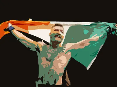 Irish Dragon champion conor conor mcgregor design fight illustration ireland irish mcgregor mma photoshop shapes sketching tricolor ufc