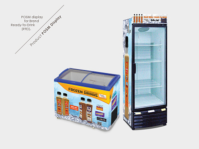 POSM display | Chiller chiller display posm product display sticker