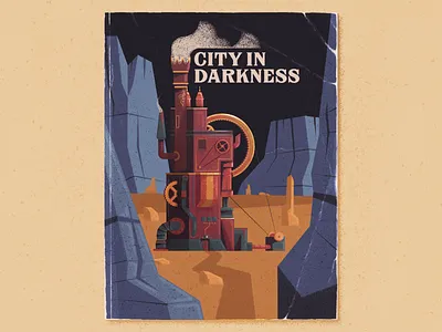 City in Darkness apocalypse book cover building city fog smoke steam steampunk