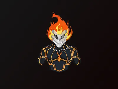 Ghost panther : Infinity Warps #1 blackpanther ghost ghost rider illustration marvel panther ui vector