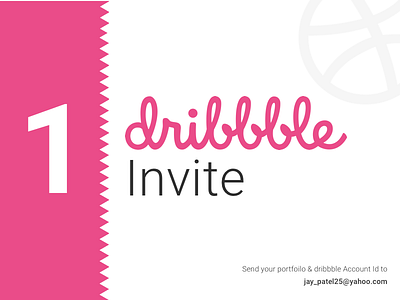 1 Dribbble Invite dribbble invite invitaion