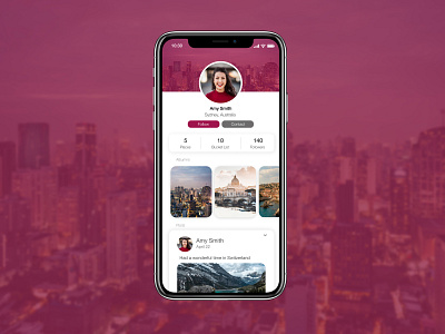 Daily UI Challenge 006 - Profile 006 app challenge dailyui design dribbble illustration profile social app socialmedia ui ux