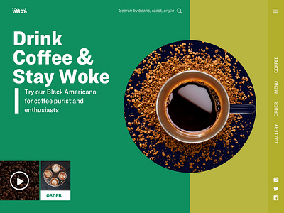 Koffii - Coffee artdirection concept interface landing page minimal product design uidesign uxdesign