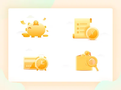 Financial Icon app design flat flat design icon illustration ui ux