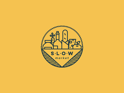 Slow Market food logo market slow