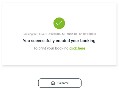 Successful message - Booking Created check confirmation success successful