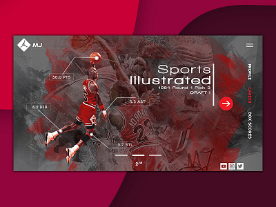 Air Jordan 23 | Web Banner app branding color colors design flat landing page nature ui ux web webdeisgn website