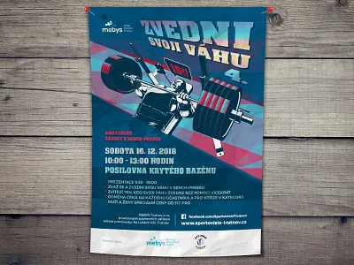 Amateur Bench-Press Contest Poster bench press benchpress contest fit fitness poster