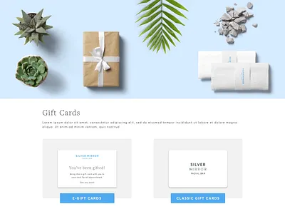 Web design snippet beauty gift card design skincare ui ux web design website design wordpress