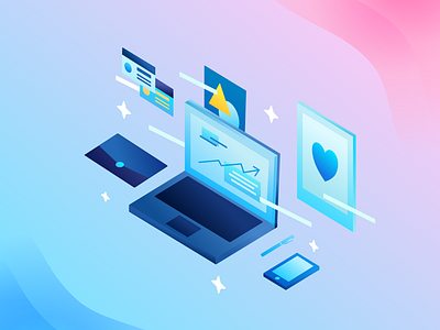 Isometric design design illustration isometric laptop website