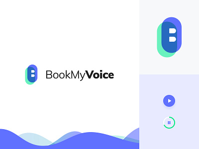 Book my Voice logo design branding logo voice