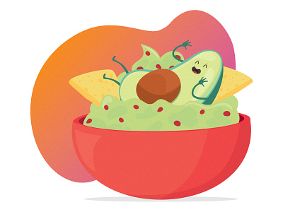 Guacamole adobe illustrator avocado character animation character design design dribbble expression guacamole hello dribbble illustration illustration art illustrator