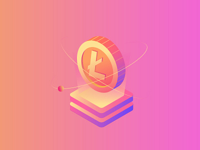 Litecoin bank bitcoin block chain coin crypto cryptocurrency currency design ico icon illustration isometric isometric design isometric icons litecoin logo marketing money vector web