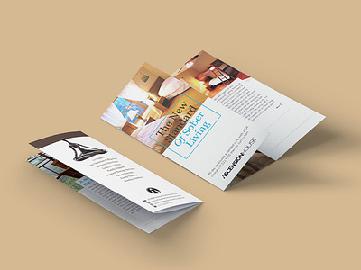 Tri-fold Brochure Design brochure brochure design clean hotel house layout layout design living minimal design modern design neat tri fold tri fold brochure