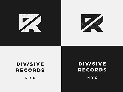 Divisive Records black brand branding designer graphic identity logo monogram music new york record record label type vintage