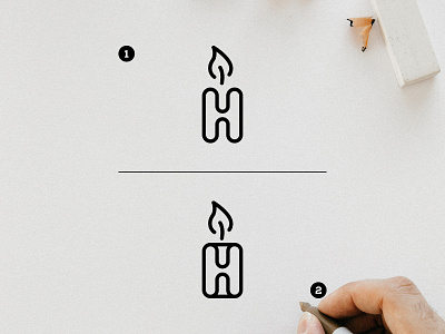 H + Candle brandidentity design icon logo logodesign monogram typography