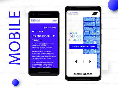 ColorJune Web Studio design mainpage mobile uidesign ux design website