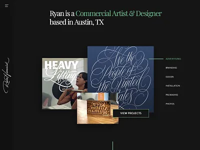 New Site on Wix lettering portfolio sponsored web design website wix